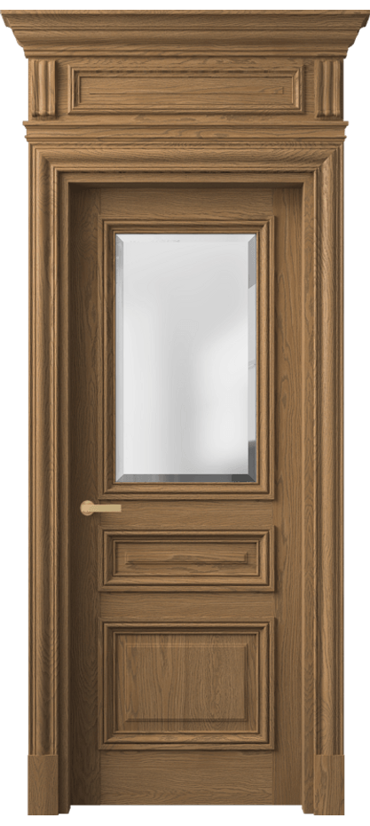 Межкомнатная дверь Antique 7304 Дуб мускатный матовый Сатинированное стекло с фацетом Цена 251069 ₽ | Volhovec