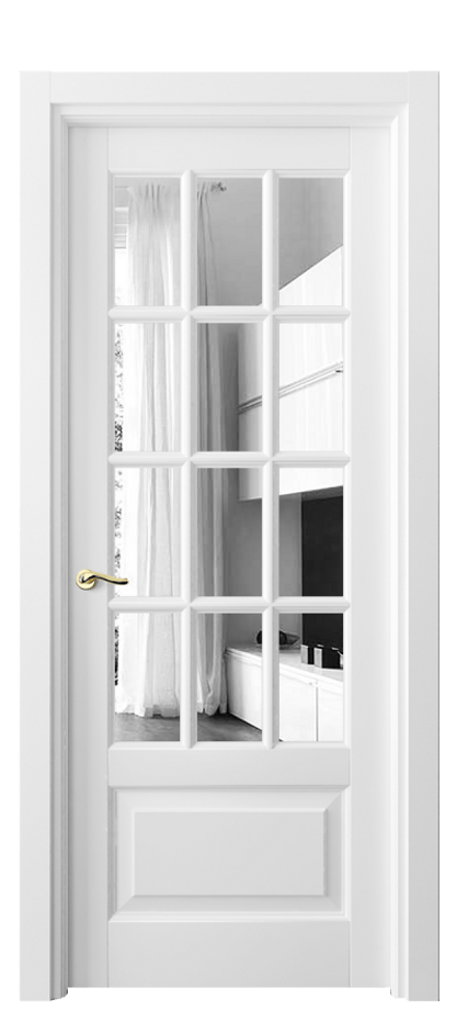 Межкомнатная дверь Lignum 0728 Бук белоснежный Двустороннее зеркало, триплекс Цена 113799 ₽ | Volhovec