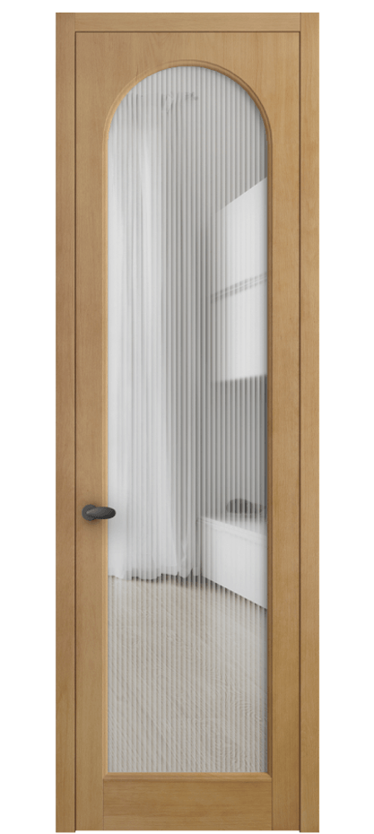 Межкомнатная дверь Palazzo 6804 Бук натуральный матовый Рифлёное стекло "Moru", триплекс Цена 122229 ₽ | Volhovec