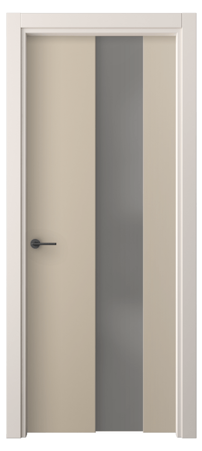 Межкомнатная дверь Фридом 4226 ПЭТ серо-коричневый  Сатинированное серое стекло, триплекс Цена 38499 ₽ | Volhovec