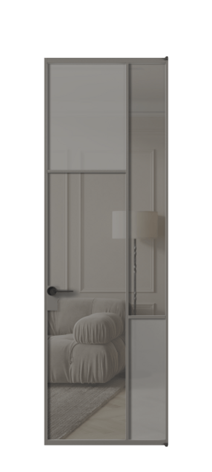 Дверь межкомнатная Мозаик АЛПЛ041.10 Алюминий классический серый Сатинированное серое стекло, триплекс, 6 мм + Прозрачное серое стекло, триплекс Без короба АКЛС Цена 165870 Стоимость комплекта двери включает: 1. Полотно (600/650/700/750/800/850/900/950*2000-2400 мм).
2. Короб
3. Комплект фурнитуры (2 торцевые петли и магнитный замок с ответной планкой). Фабрика дверей Волховец 8 (800) 551 43 19 Межкомнатная дверь Мозаик АЛПЛ041.10 Алюминий классический серый Сатинированное серое стекло, триплекс, 6 мм + Прозрачное серое стекло, триплекс Цена 165870 ₽ | Volhovec