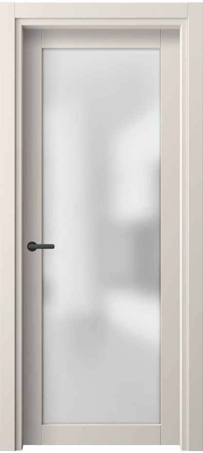 Межкомнатная дверь Neo 2102 ПЭТ тёплый-белый Сатинированное стекло Цена 29699 ₽ | Volhovec
