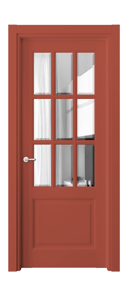 Межкомнатная дверь Toscana Grigliato 6312 Бук белоснежный Прозрачное стекло с фацетом Цена 144999 ₽ | Volhovec