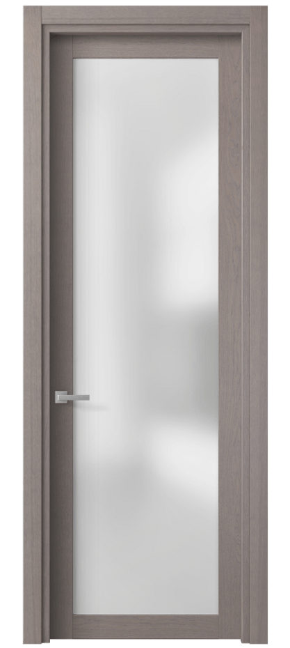 Межкомнатная дверь Planum 2102 Дуб дымчатый Сатинированное стекло Цена 67830 ₽ | Volhovec