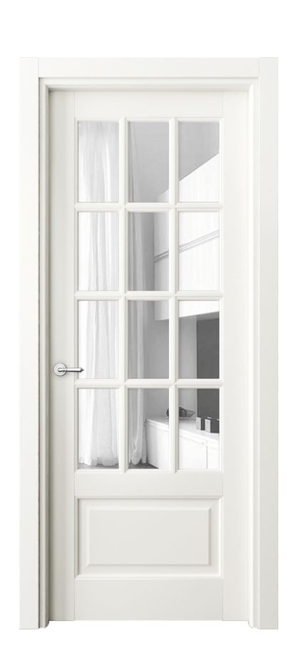 Межкомнатная дверь Toscana Grigliato 6313 Бук жемчуг Прозрачное стекло Цена 114199 ₽ | Volhovec