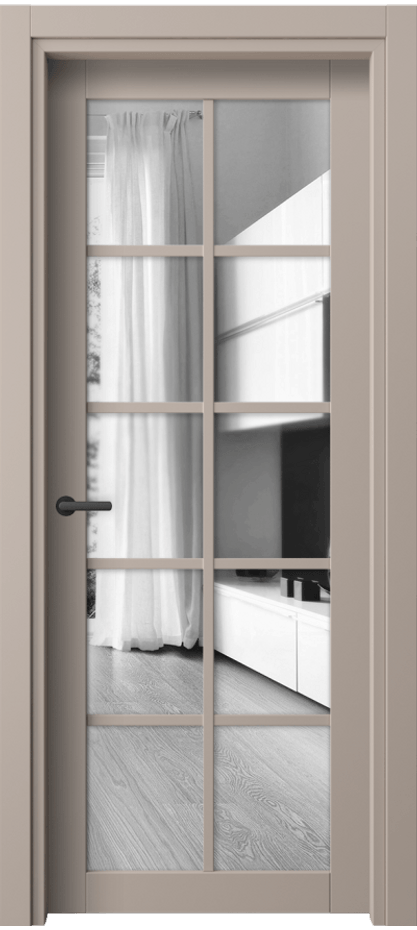 Межкомнатная дверь Neo 2106 ПЭТ серо-коричневый  Двустороннее зеркало, триплекс Цена 35699 ₽ | Volhovec