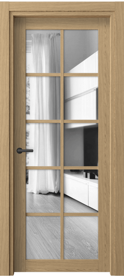 Межкомнатная дверь Neo 2106 Жемчужный дуб Двустороннее зеркало, триплекс Цена 38399 ₽ | Volhovec
