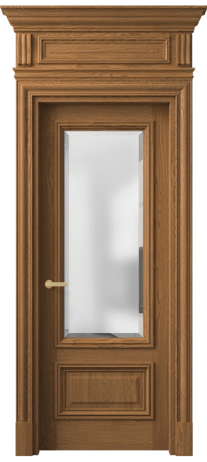 Межкомнатная дверь Antique 7306 Дуб пряный матовый Сатинированное стекло с фацетом Цена 251069 ₽ | Volhovec