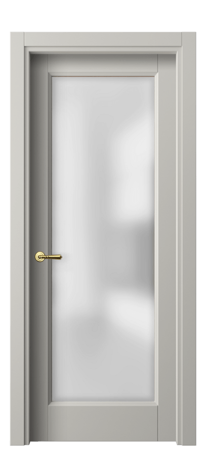 Межкомнатная дверь Galant 1402 Матовый тёплый серый Сатинированное стекло Цена 49199 ₽ | Volhovec