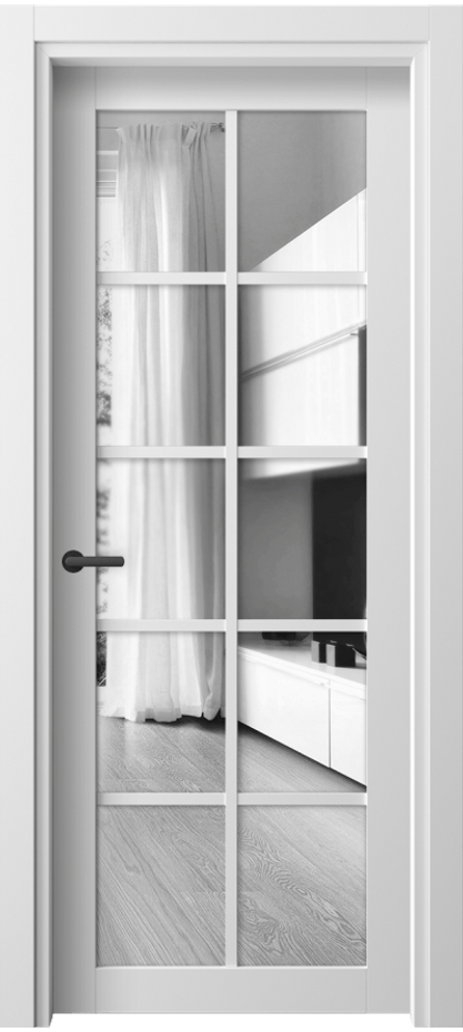 Межкомнатная дверь Neo 2106 Белый шёлк Двустороннее зеркало, триплекс Цена 38399 ₽ | Volhovec