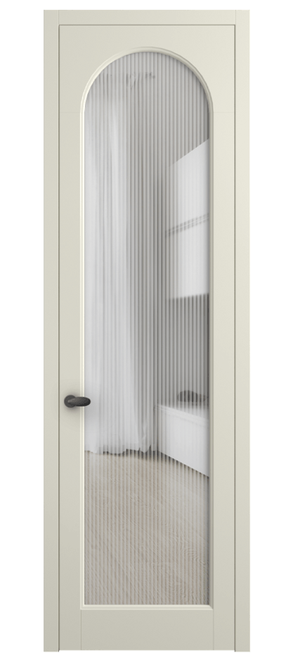 Межкомнатная дверь Palazzo 6804 Матовый молочно-белый Рифлёное стекло "Moru", триплекс Цена 99169 ₽ | Volhovec