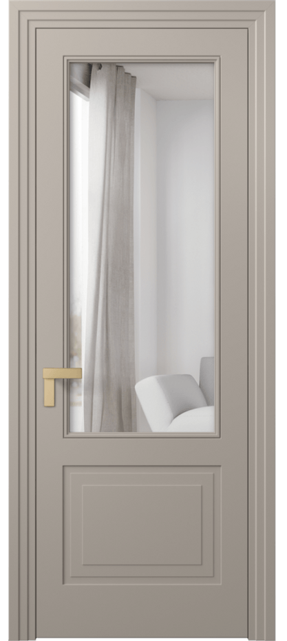 Межкомнатная дверь Rocca 8352 Матовый бисквитный Двустороннее зеркало, триплекс Цена 72919 ₽ | Volhovec