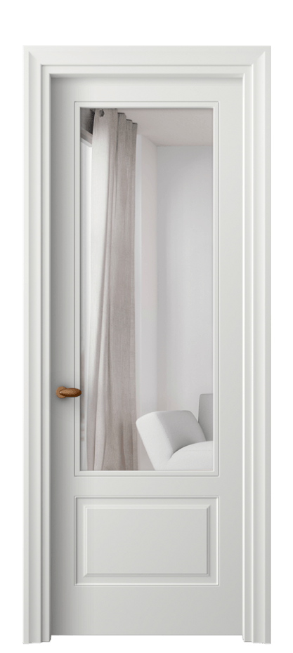 Межкомнатная дверь Esse 8542 Матовый светло-серый Двустороннее зеркало, триплекс Цена 68099 ₽ | Volhovec