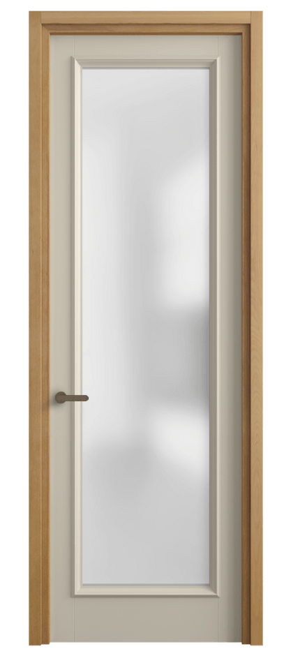 Межкомнатная дверь Charm 6702 Бук бежево-серый Сатинированное стекло Цена 94599 ₽ | Volhovec