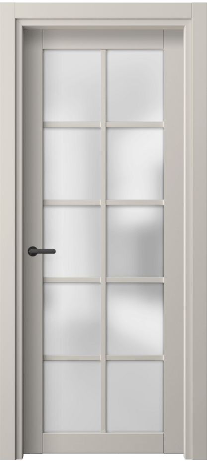 Межкомнатная дверь Neo 2106 ПЭТ светло-серый Сатинированное стекло Цена 33699 ₽ | Volhovec
