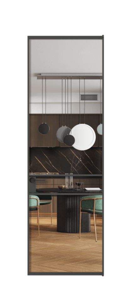 Алюминиевая дверь АЛПЛ040.02  Прозрачное стекло "Кристал Вижн", калёное Цена 139530  | Volhovec