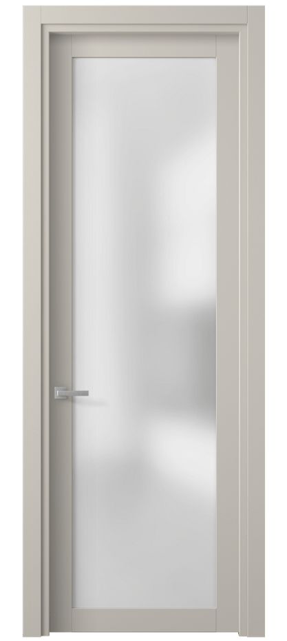 Межкомнатная дверь Planum 2102 ПЭТ светло-серый Сатинированное стекло Цена 29699 ₽ | Volhovec