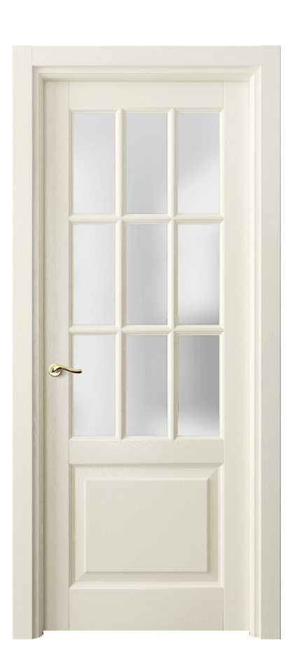 Межкомнатная дверь Lignum 0748 Дуб молочно-белый Сатинированное стекло Цена 148299 ₽ | Volhovec