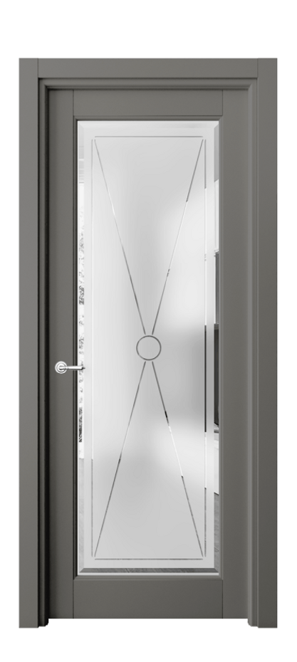 Межкомнатная дверь Toscana Litera 6300 Бук классический серый Сатинированное стекло с гравировкой «LITERA» Цена 91099 ₽ | Volhovec