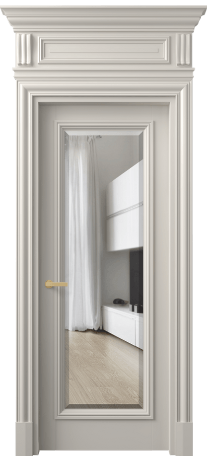 Межкомнатная дверь Антик 7300 Бук облачный серый Прозрачное стекло с фацетом Цена 164609 ₽ | Volhovec