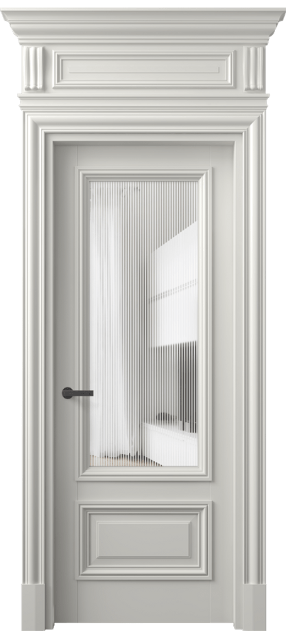 Межкомнатная дверь Antique 7306 Бук серый Рифлёное стекло "Дюна", триплекс Цена 159229 ₽ | Volhovec