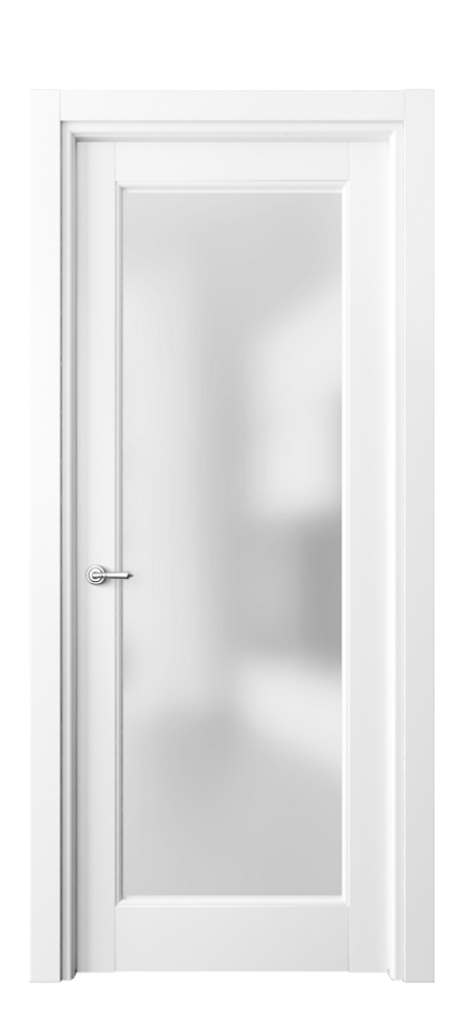 Межкомнатная дверь Тоскана Элегантэ 6300 Бук белоснежный Сатинированное стекло Цена 94599 ₽ | Volhovec