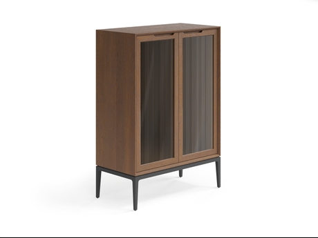 Мебель Витрина Velvet. Цвет Дуб каштановый матовый. Материал Массив дуба матовый. Коллекция Витрина Velvet. Картинка.