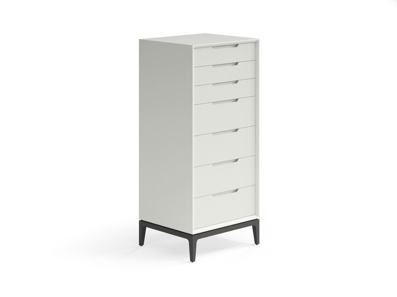 Комод Velvet 7 ящиков Матовый жемчужный