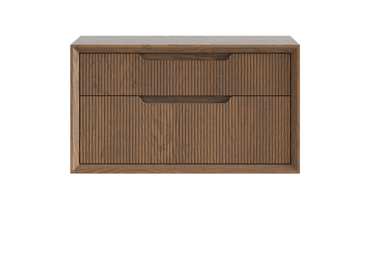 Тумба подвесная прикроватная Velvet 2 ящика дуб туманный матовый