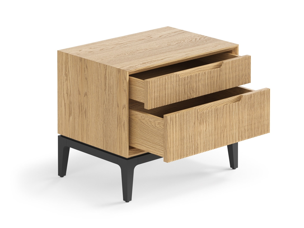Тумба прикроватная Velvet 2 ящика дуб соломенный матовый