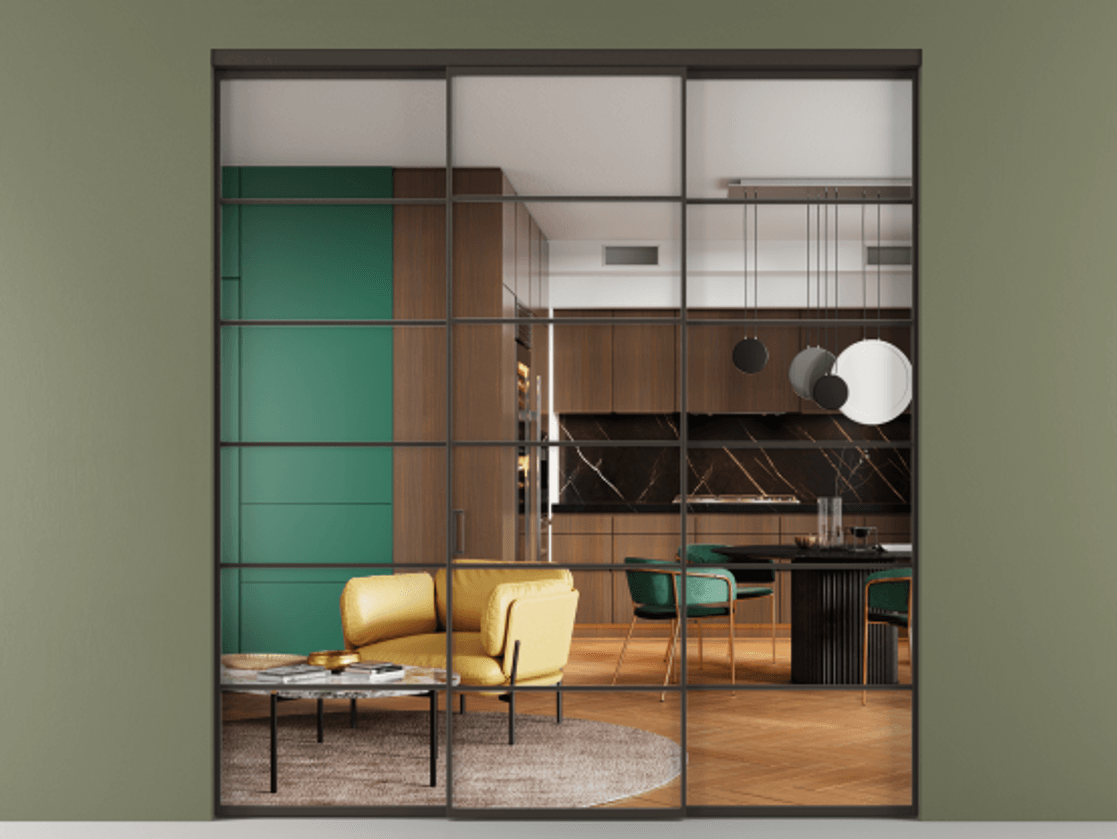 Перегородка Формато внутри проёма 3 створки АЛПР 040.04 Алюминий антрацит Прозрачное стекло "Кристал Вижн", калёное. Цена 286460 ₽ 1. Полотно 3 шт. (800/2100 мм)
2. Комплект установки раздвижной системы
3. Базовый комплект фурнитуры
4.Ручка Рондо. Фабрика дверей Волховец 8 (800) 551 43 19 Перегородка Формато внутри проёма 3 створки АЛПР 040.04 Алюминий антрацит Прозрачное стекло "Кристал Вижн", калёное Цена 286460 ₽ | Volhovec