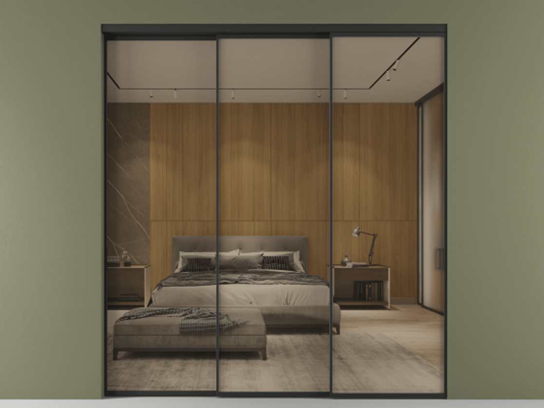 Перегородка Formato внутри проёма телескопик синхро 2 АЛПР 040.01 Алюминий Черный Рефлективное бронзовое стекло "Stopsol", калёное. Скрытый короб ЧЕР Цена 359500 ₽ 1. Полотно 3 шт. (800/2100 мм)
2. Комплект установки раздвижной системы
3. Базовый комплект фурнитуры
4. Комплект фурнитуры телескопик синхро-2
5.Ручка RONDO
. Фабрика дверей Волховец 8 (800) 551 43 19 Перегородка Formato внутри проёма телескопик синхро 2 АЛПР 040.01 Алюминий Черный Рефлективное бронзовое стекло "Stopsol", калёное Цена 359500 ₽ | Volhovec