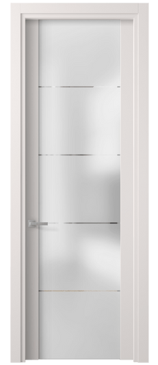 Дверь межкомнатная 4114 ПЭКС ГРА. Цвет ПЭТ кремово-серый. Материал ПЭТ. Коллекция Planum. Картинка.