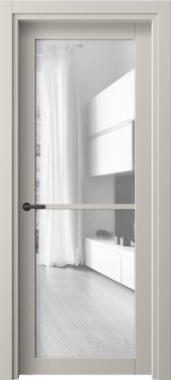 Дверь межкомнатная 2108 ПЭСС ПРОЗ. Цвет ПЭТ светло-серый. Материал ПЭТ. Коллекция Нео. Картинка.