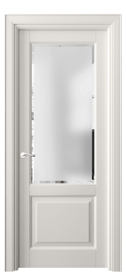 Дверь межкомнатная 0740 БПБЛ САТ-Ф. Цвет Бук пудровый белый. Материал Массив бука эмаль. Коллекция Lignum. Картинка.