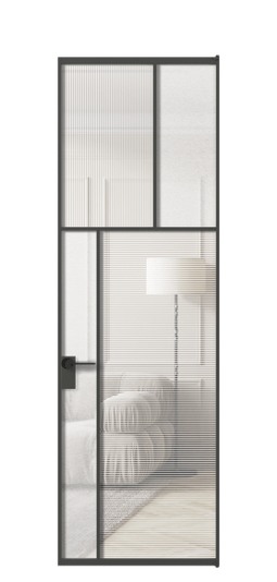 Дверь межкомнатная АЛПЛ041.22 ГР Графитовый DUNE+LED. Цвет . Материал Алюминий металлик. Коллекция Мозаик. Картинка.