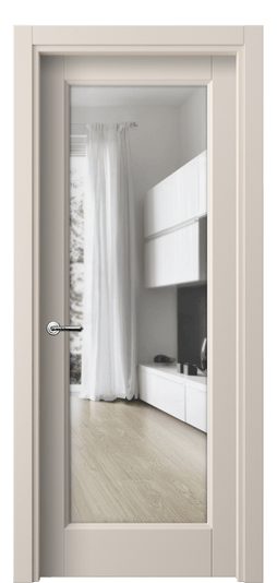 Дверь межкомнатная 1402 ПЭПБ ПРОЗ. Цвет ПЭТ пудровый бежевый. Материал ПЭТ. Коллекция Галант. Картинка.