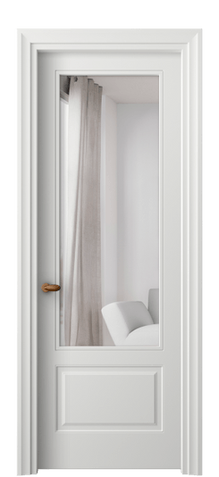 Дверь межкомнатная 8542 МССР ЗЕР. Цвет Матовый светло-серый. Материал Гладкая эмаль. Коллекция Esse. Картинка.