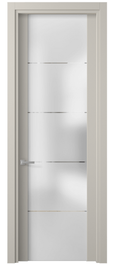 Дверь межкомнатная 4114 ПЭСС ГРА. Цвет ПЭТ светло-серый. Материал ПЭТ. Коллекция Планум. Картинка.