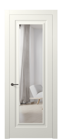 Дверь межкомнатная АКП 8403 МЖМ Матовый жемчужный Зеркало. Цвет Матовый жемчужный. Материал Гладкая эмаль. Коллекция Mascot. Картинка.