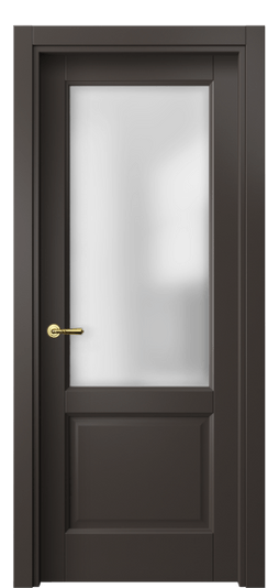 Дверь межкомнатная 1422 МАН САТ. Цвет Матовый антрацит. Материал Гладкая эмаль. Коллекция Galant. Картинка.