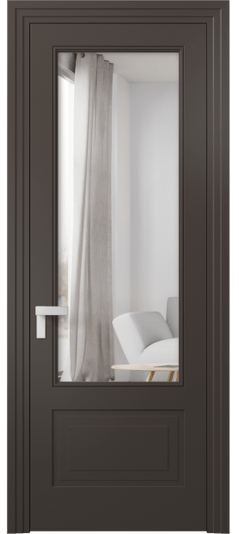 Межкомнатная дверь 8342 МАН Двустороннее зеркало. Цвет Матовый антрацит. Материал Гладкая эмаль. Коллекция Rocca. Фото. Дверь межкомнатная 8342 МАН Двустороннее зеркало. Цвет Матовый антрацит. Материал Гладкая эмаль. Коллекция Rocca. Картинка.