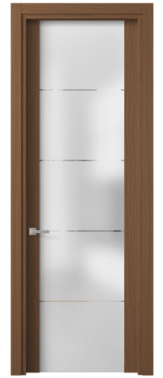 Дверь межкомнатная 4114 МШНДШ ГРА. Цвет Дуб шоколадный матовый. Материал Мультишпон Naturwood. Коллекция Planum. Картинка.