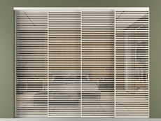 Перегородка Формато внутри проёма 4 створки с синхронным механизмом