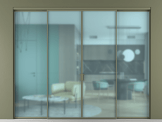 Перегородка Формато внутри проёма 4 створки