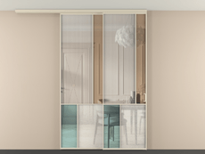 Перегородка Mosaic вдоль стены на потолок телескопик синхро 2