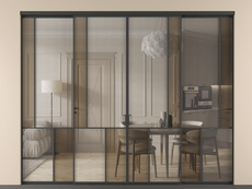 Перегородка Mosaic внутри проёма 4 створки