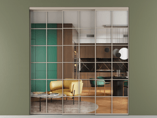 Перегородка Formato внутри проёма 3 створки с синхронным механизмом