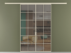 Перегородка Формато вдоль стены 2 створки