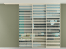 Перегородка Formato вдоль стены на потолок телескопик синхро 3